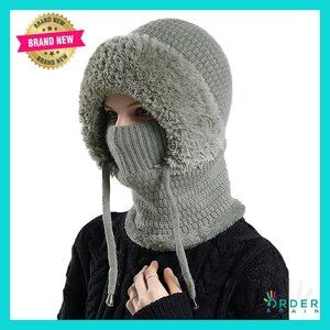 Windproof Thermal Balaclava Ski Mask Fleece Lined Cold Weather Face Cover